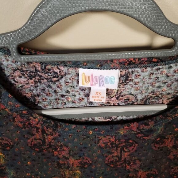 NWT LuLaRoe Women's JULIA Floral Dress Pencil Stretch Size XS Grey Rose Black - Picture 3 of 7